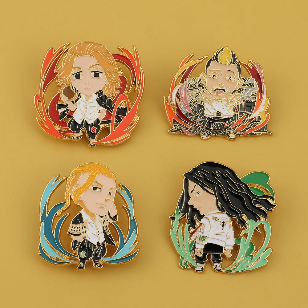 

Tokyo Revengers Baji Keisuke Cosplay Props Metal Badge Pin Alloy Brooch Christmas Present Gift