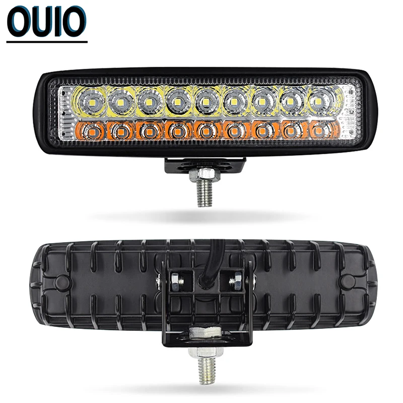2-рядная белый желтый светодиодный рабочий светильник 4x4 внедорожных автомобилей