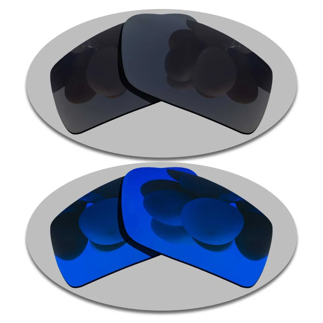 

(Black+Purple Mirrored Coating) 2-Pairs Polarized Replacement Lenses for Gascan Frame 100% UVA & UVB Protection