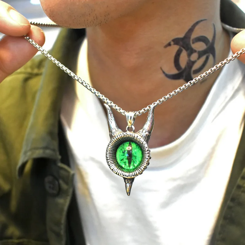 Винтажное ожерелье из нержавеющей стали с рисунком змеи Сатаны | Украшения и
