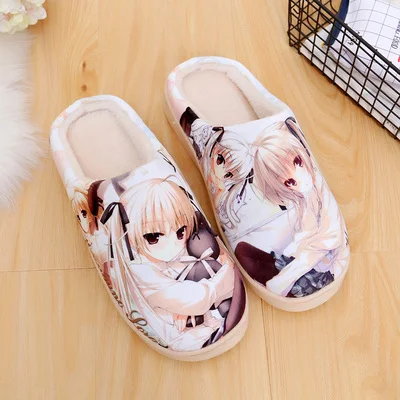 WHOHOLL/домашние тапочки с рисунком из мультфильма «Жемчуг дракона» Наруто; Pantufa; коллекция года; Сезон Зима; мужские и женские домашние тапочки из хлопка для влюбленных - Цвет: 4