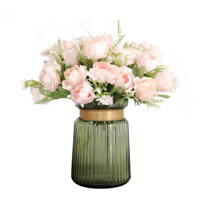 1 букет пион из шёлка цветок искусственные растения для рабочего стола сделай сам