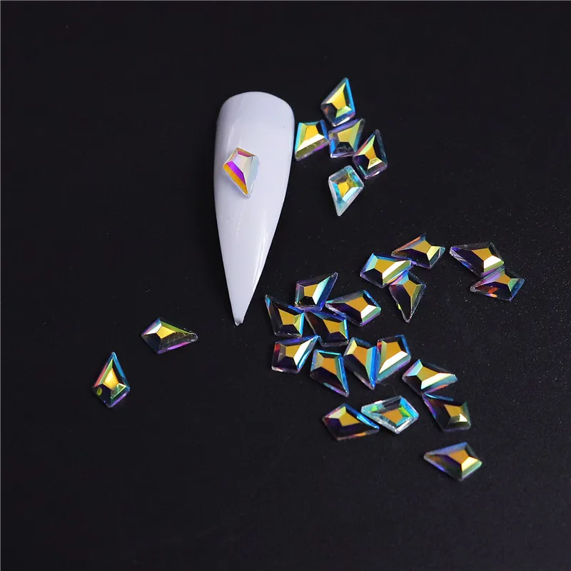 10 шт./лот Маленькие стразы в форме стрелы для дизайна ногтей плоские камни 3D