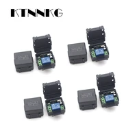 4pcs 433 mhz universal wireless remote control switch dc 12v 24v 1ch relay receiver module electronic lock control