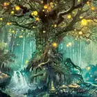 Набор для рисования по номерам на холсте Волшебный лес