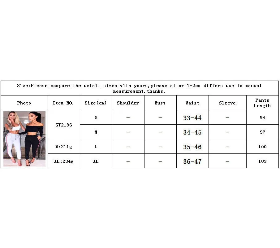 

2020 Summer Fashion Trousers for Women Side Striped Pants Casual High Elastic Waist Drawstring Slim Pencil Pants Trousers female