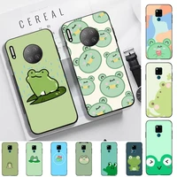 mint green funny the frog cute cartoon phone case for huawei mate 20 10 9 40 30 lite pro x nova 2 3i 7se