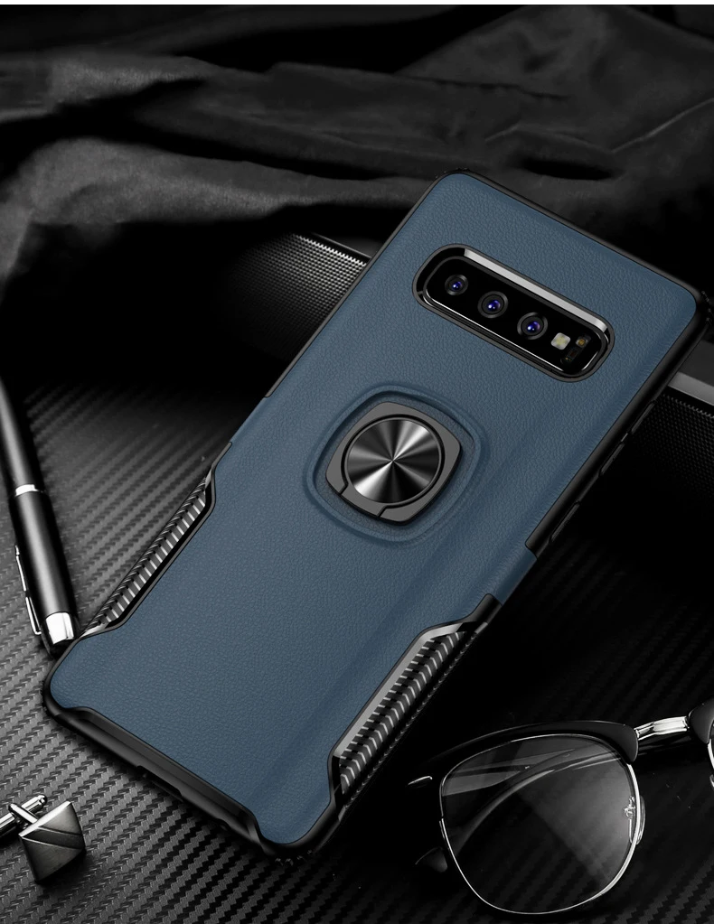 Lamorniea для samsung Galaxy S10 чехол металлическое кольцо автомобильная подставка силиконовый чехол для телефона samsung Galaxy S10 S8 S9 Plus S10E Note 8 9