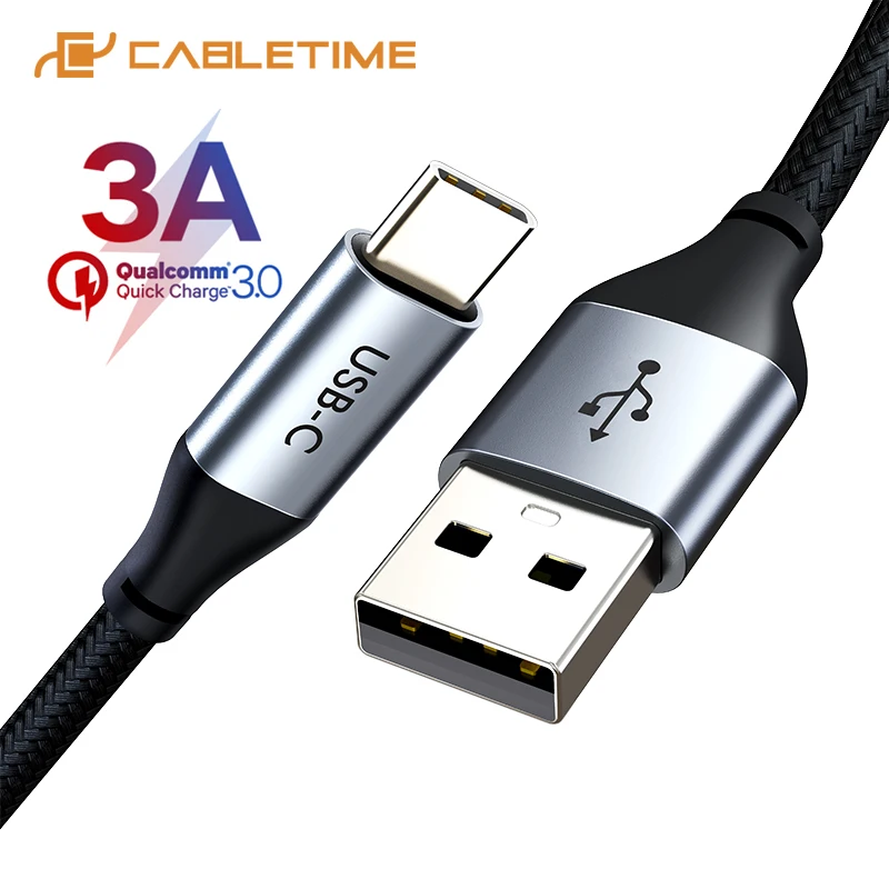 Новый Премиум USB кабель CABLETIME Type C на USB3.0 AM 5 Гбит/с зарядка и синхронизация с