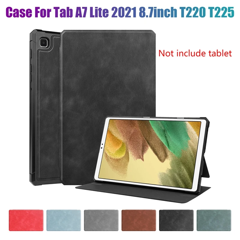 

Чехол из искусственной кожи для Samsung Tab A7 Lite 2021, 8,7 дюйма, T220, T225, флип-чехол, противоударный чехол из искусственной кожи, подставка для планшет...