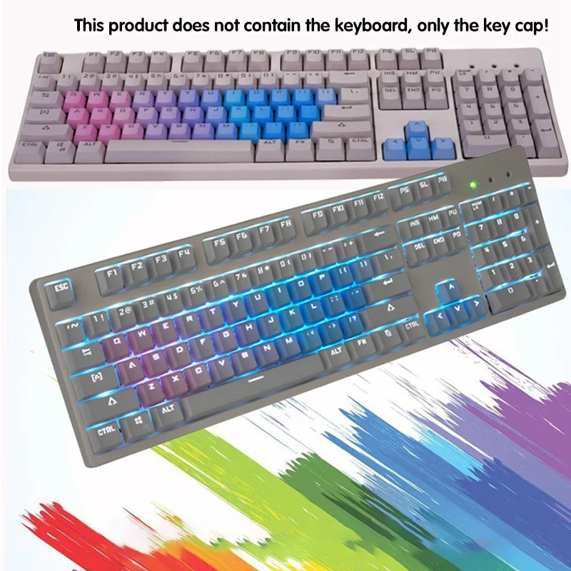 37 ключей PBT Keycaps с подсветкой двойной впрыск цвет Keycap набор для механической