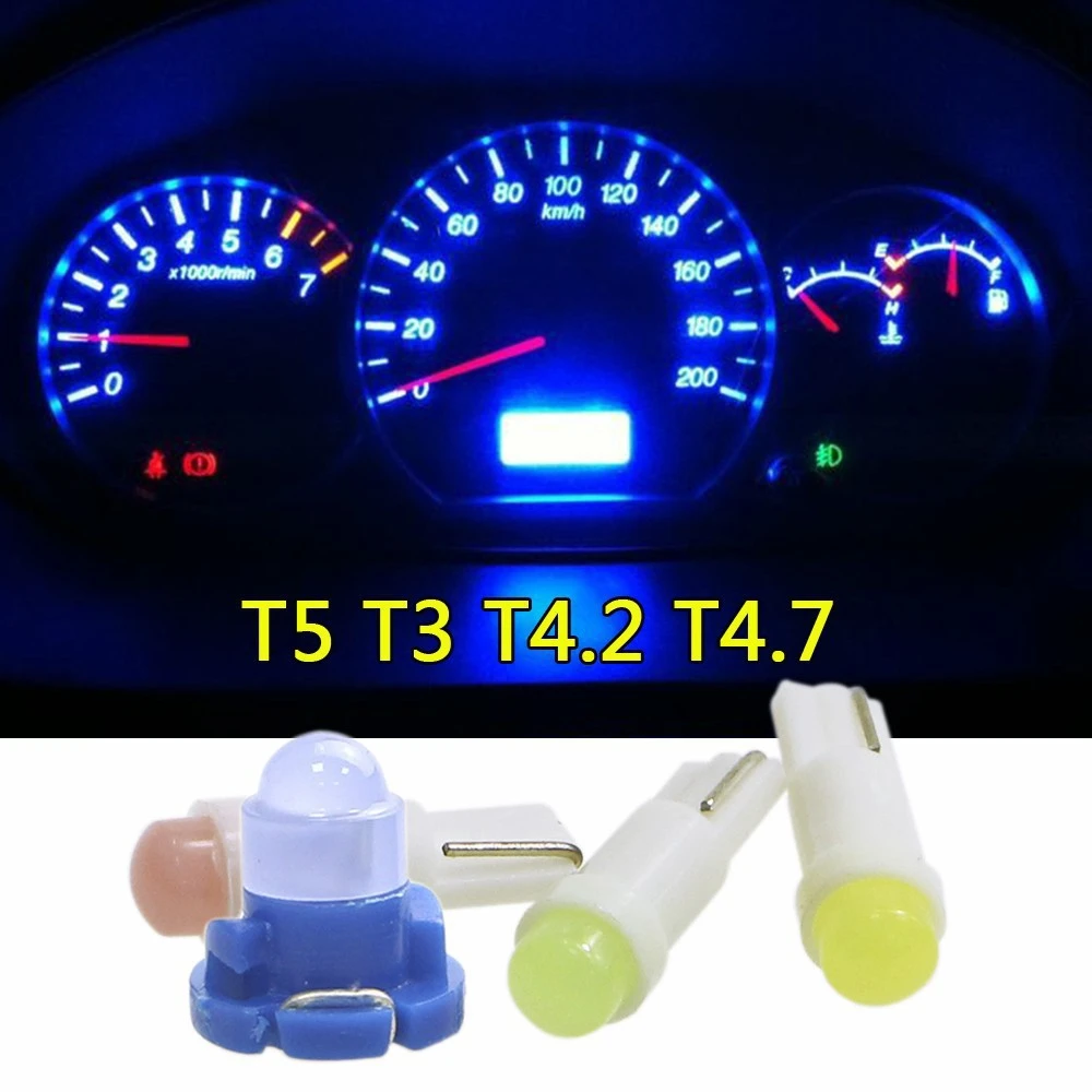 10Picecs T5 T4.7 T4.2 T3 SMD инструмент: клин приборной панели автомобиля метр светодиодный