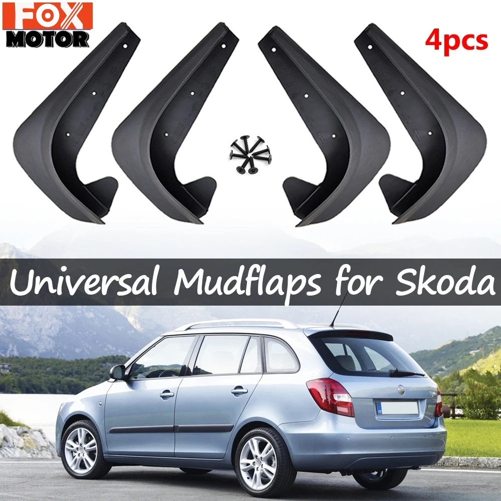 4 шт. Брызговики Передние Задние для Skoda Citigo Fabia Octavia Rapid Roomster Superb 2 3 Yeti|Грязезащита| |
