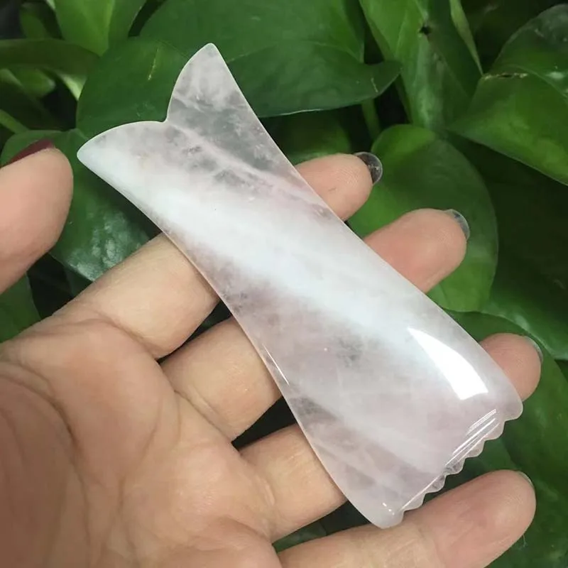 Массажер Для Массажа Гуаша из розового кварца массажная доска натурального