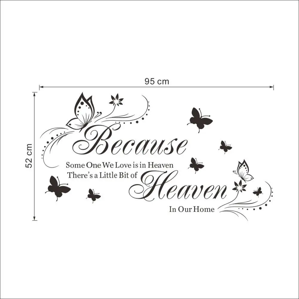 Because butterfly wall sticker bedroom living room background decoration home mural | Дом и сад