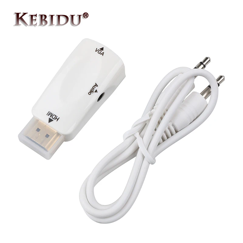 Новый адаптер HDMI совместимый с VGA аудиокабель преобразователь штекер гнездо