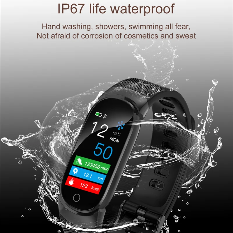 Женский Смарт браслет Lism QW16 Bluetooth фото часы трекер сердечного ритма IP67