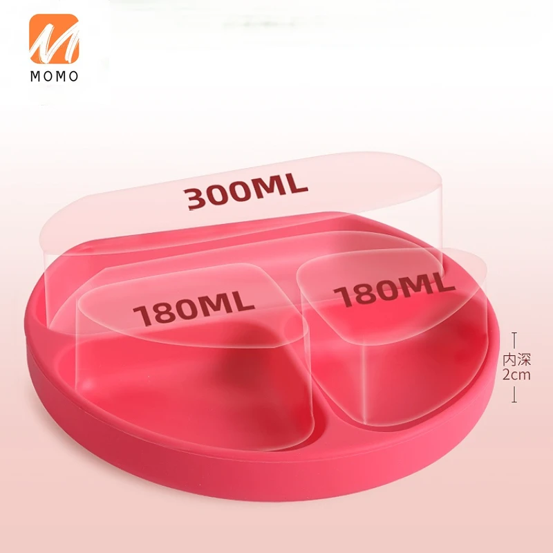 

Baby Plate Compartment Suction Plate Plate Suction Cup Silicone Food Supplement Bowl Training Children's Plate