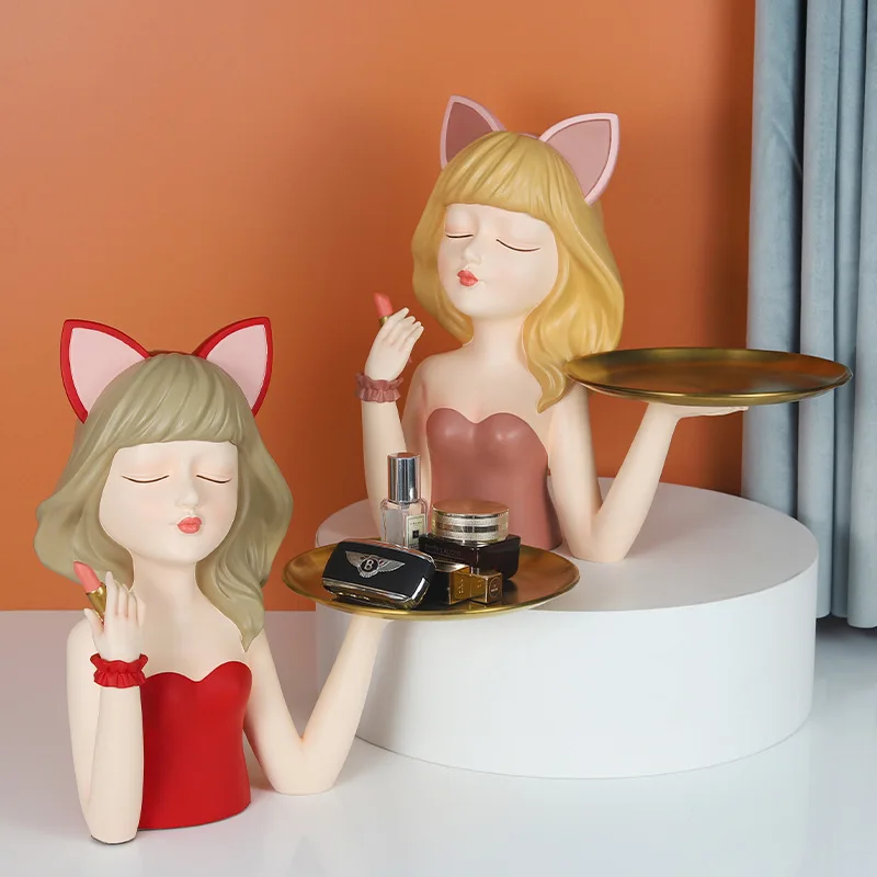 

Cat ear girl Art cake stand Home party display stand wedding decoration desktop afternoon tea birthday dessert fudge Fruit Plate
