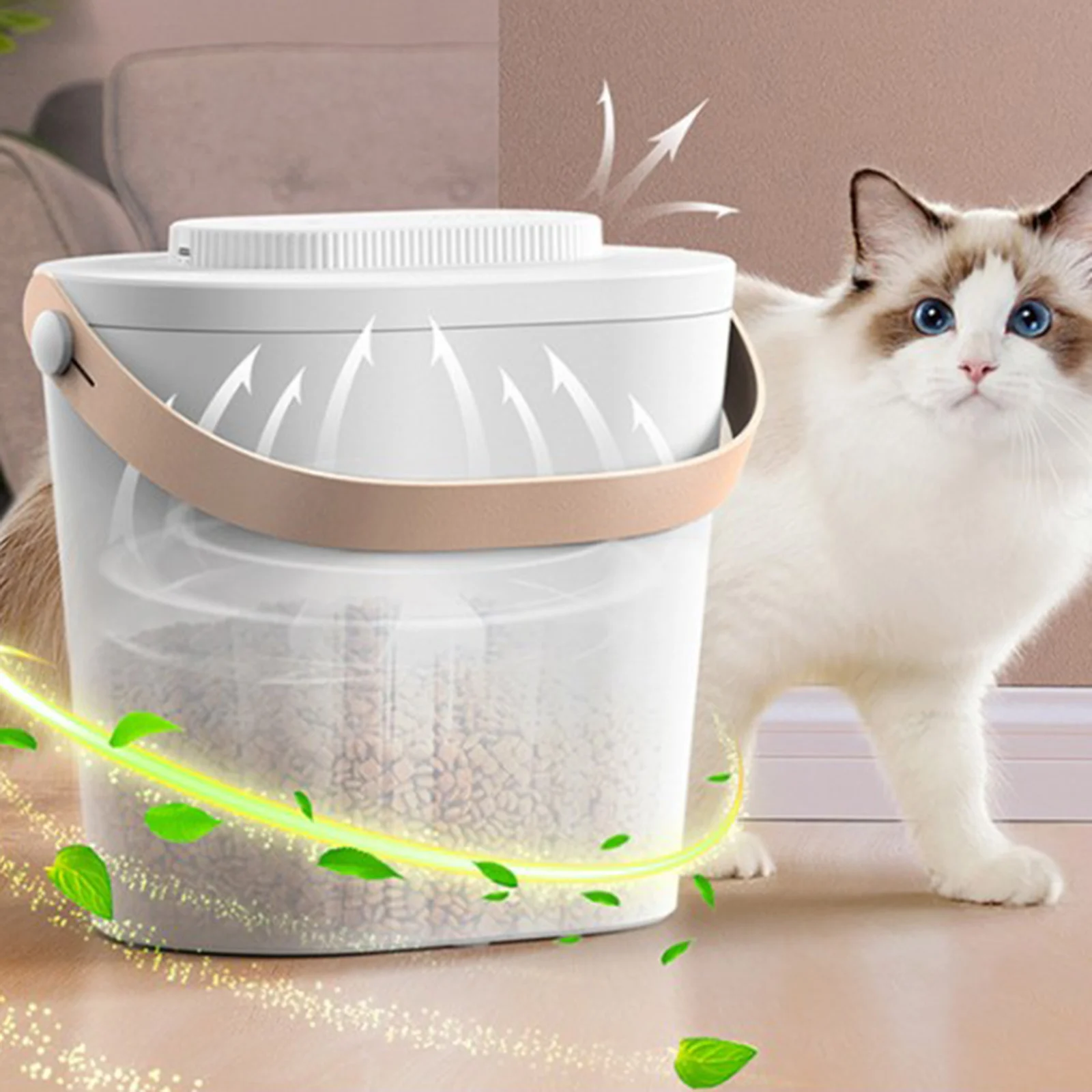 Kaufen 11lbs Pet Food Storage Container Hund Katze Vogel Welpen Kätzchen Auto Vakuum Samen Körner Lebensmittel Halter Lebensmittel Grade Luftdichten Bin Reise