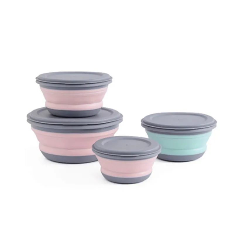 3 шт. Складная миска для походов на открытом воздухе наборы посуды Силиконовый