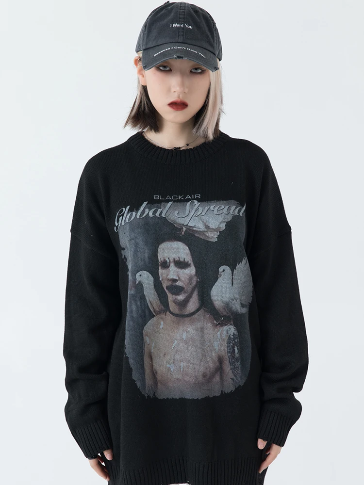 Goth Sweatshirts  Goat Skull Sweater  Satanic Cross Witchy Clothing  Pastel Goth Clothing  Heavy Metal Clothing