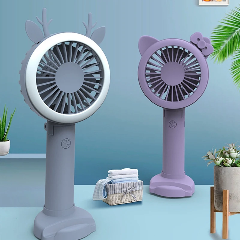 Вентилятор портативный USB Перезаряжаемый вентилятор светодиодный светильник