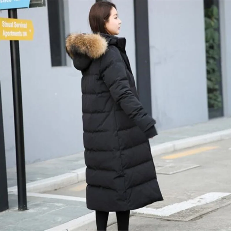 2020 Женское зимнее пуховое пальто большого размера длинный пуховик для женщин