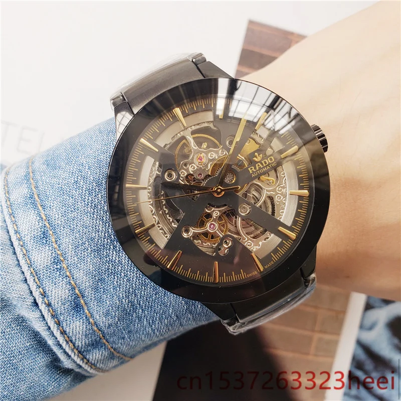 

RADO watch men's skeleton automatic mechanical AAA watch gold skeleton retro men's women watch quartz watch