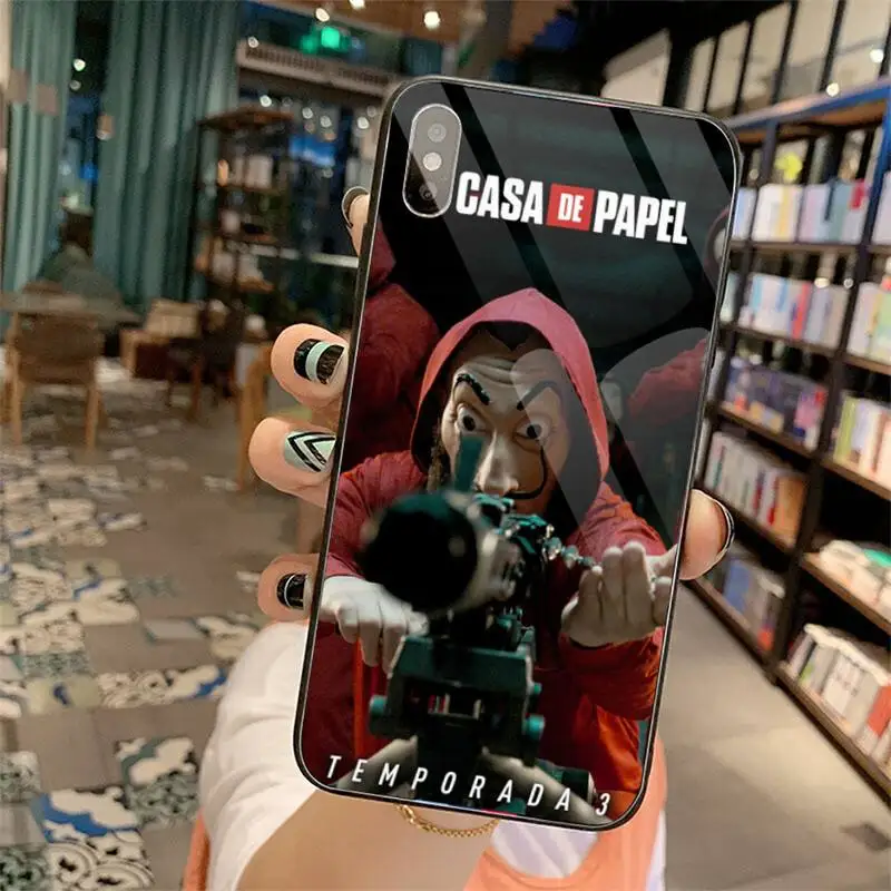 

Spain TV Money Heist House Paper La Casa de papel Phone Cases Tempered glass For iphone 5C 6 6S 7 8 plus X XS XR 11 PRO MAX