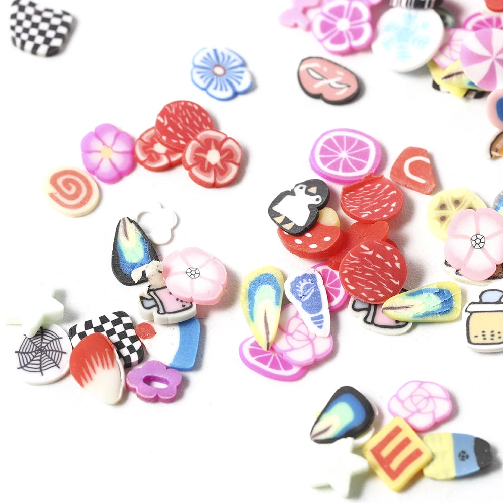 

Colourful Mixed Flower Ongles Type Toft Ceramic film Beauty Patch 1000pcs 3D Nail Art Decoration DIY Accesoires Design Manicure