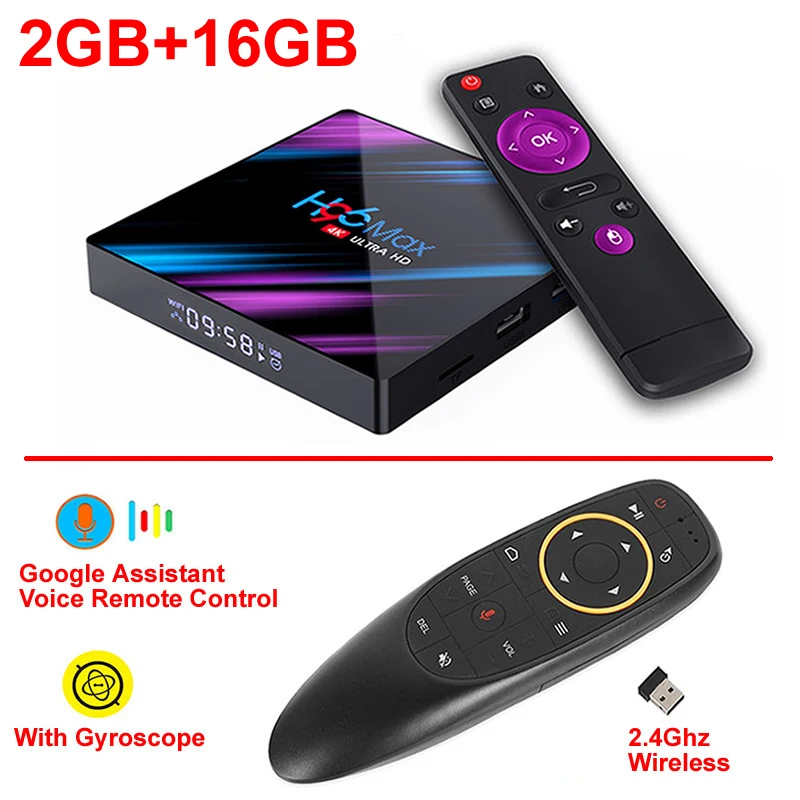 Android 9,0 Smart tv Box H96 MAX 3318 4 Гб ОЗУ 64 Гб ПЗУ Rockchip RK3318 BT4.0 USB3.0 2,4G 5G двойной wifi 3D 4K HDR медиаплеер - Цвет: 2GB 16GB add G10
