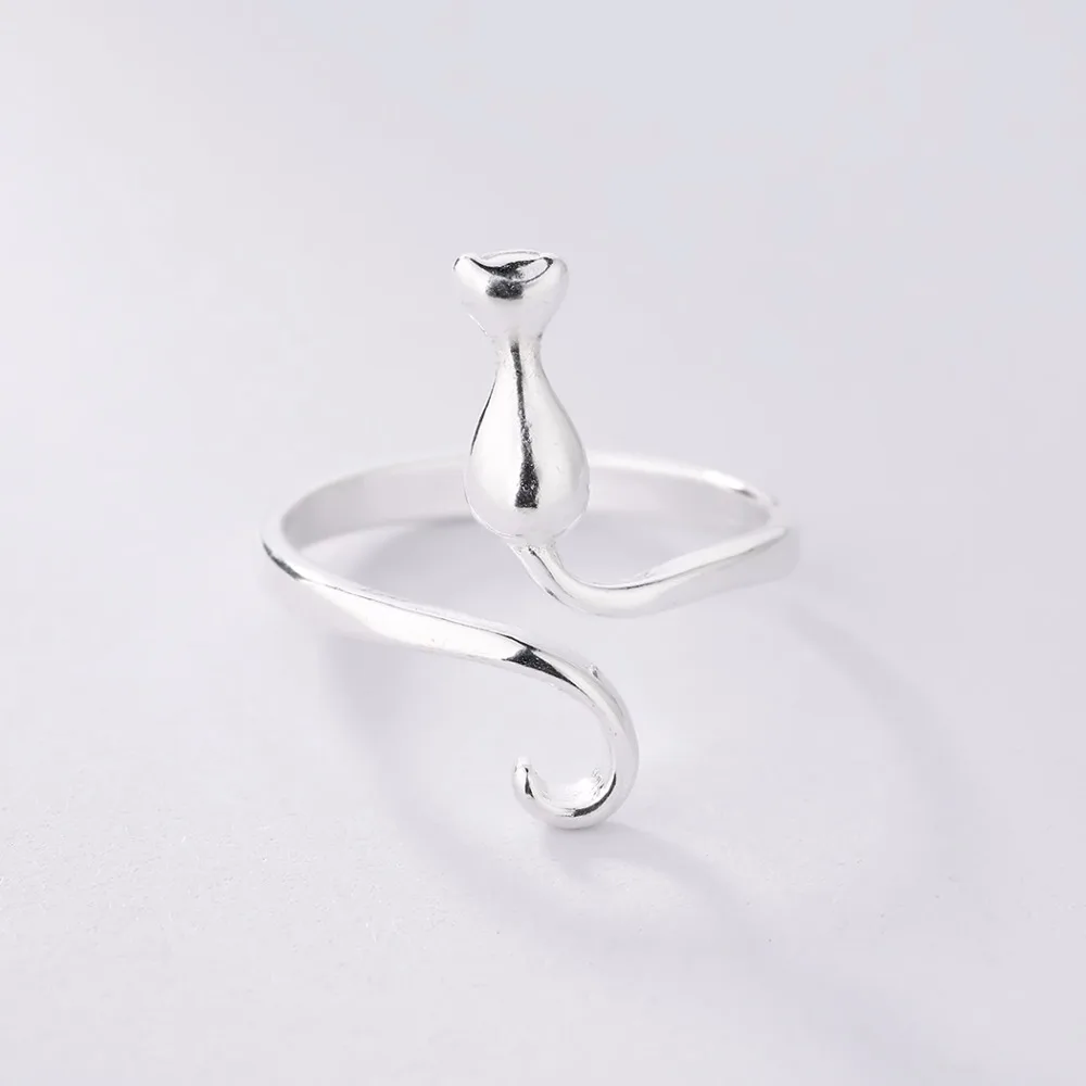 Кольца в виде милых кошек и животных простое ювелирное изделие открытое