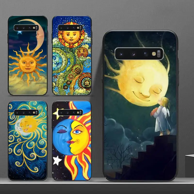 

Funny Sun Moon Face Phone Case For Samsung galaxy S 8 9 10 20 21 30 A 30 50 51 70 note 10 plus Ultra 5g
