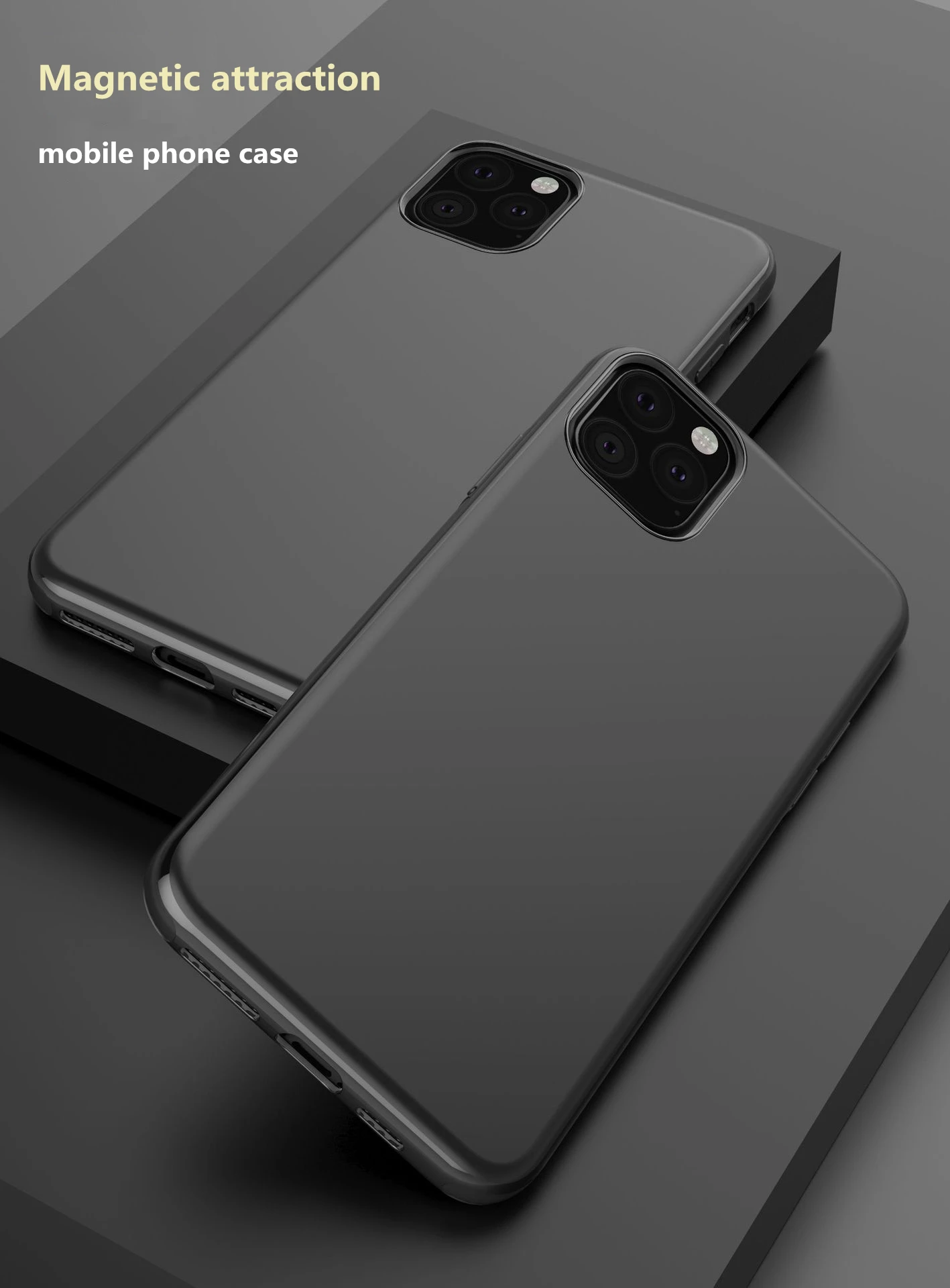 Built-in Magnet Phone Case For iPhone XR XS Max Case For iPhone 8 7 6S Plus Soft TPU Phone Case For iPhone 11 Pro Max Back Cover