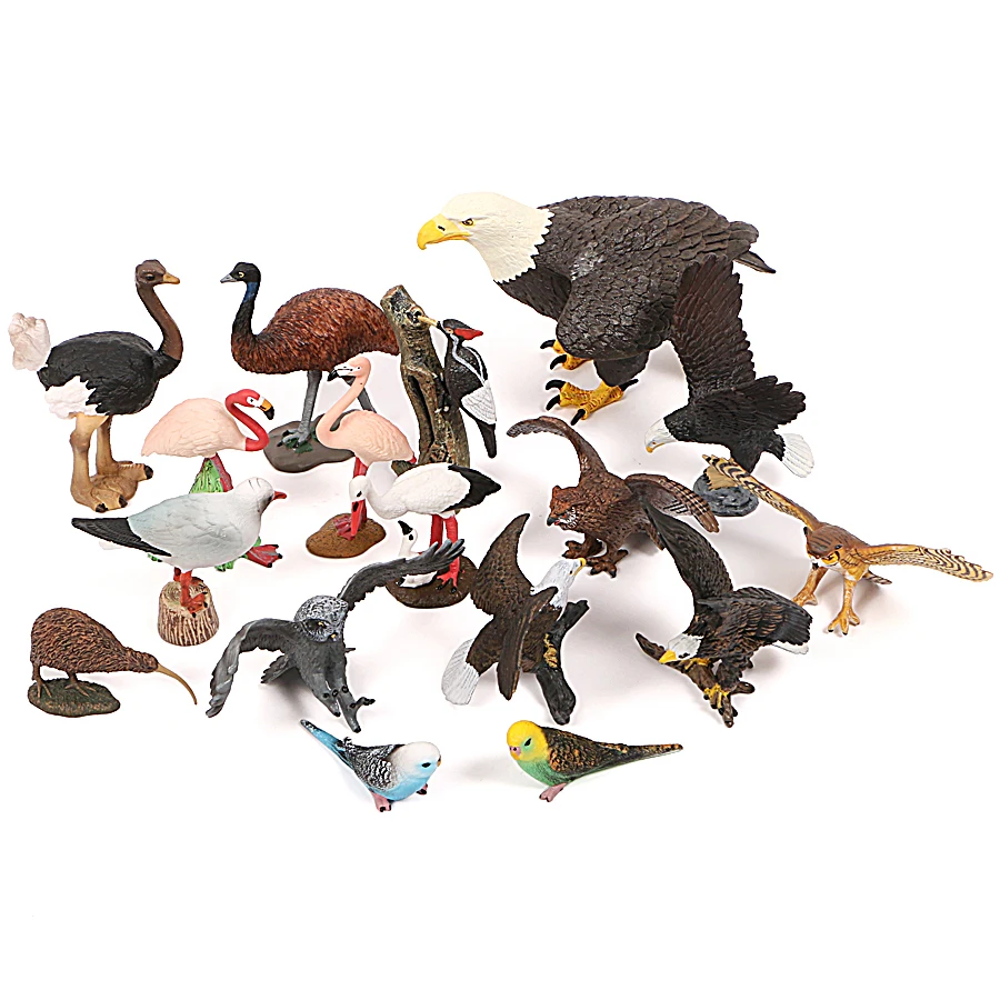 Имитационные фигурки миниатюрные птицы Орел попугаи Турция Сова птица