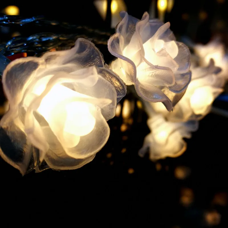 

Colorful Creative LED Rose Light String Holiday Wedding Decoration Small Lanterns Proposal Arrangement Warm White Hanging Lamps
