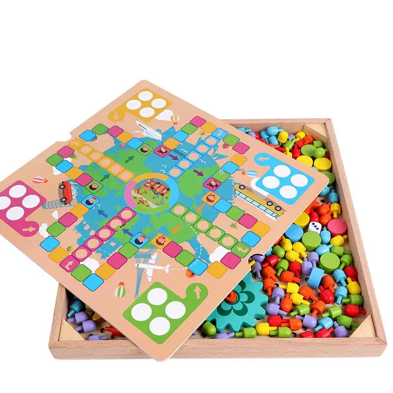 Деревянная обучающая игрушка Монтессори креативные учебные пособия ногти в виде