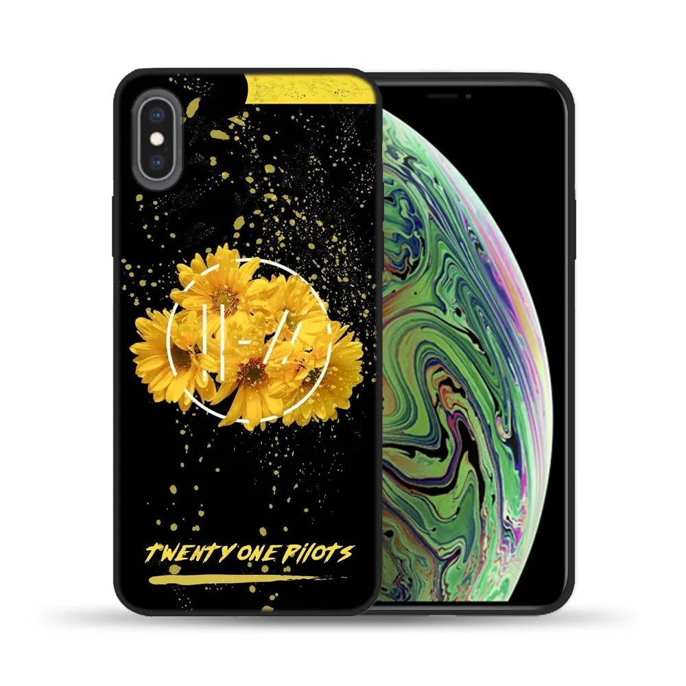 Twenty One Pilots 21 Мягкий чехол из ТПУ для Iphone x XS XR MAX 7 8 6S 6 Plus 5 5S SE Черный кремний телефона