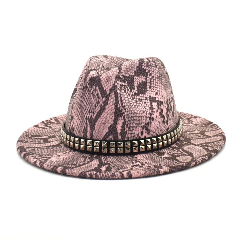 metal chain jazz hat fedora hat snake 
