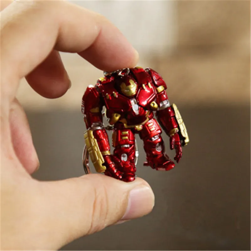 

2018 Marvel Avengers 3 Iron Man Hulkbuster Armor Dolls Mark Key Chain PVC Action Figure Collection Model Toy
