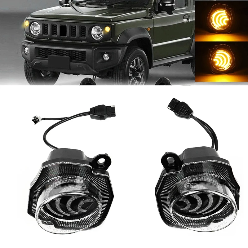 

Car Front LED Turn Signal Light Driving Fog Light for Suzuki Jimny JB64 JB74 2018-2021 Daytime Running Light