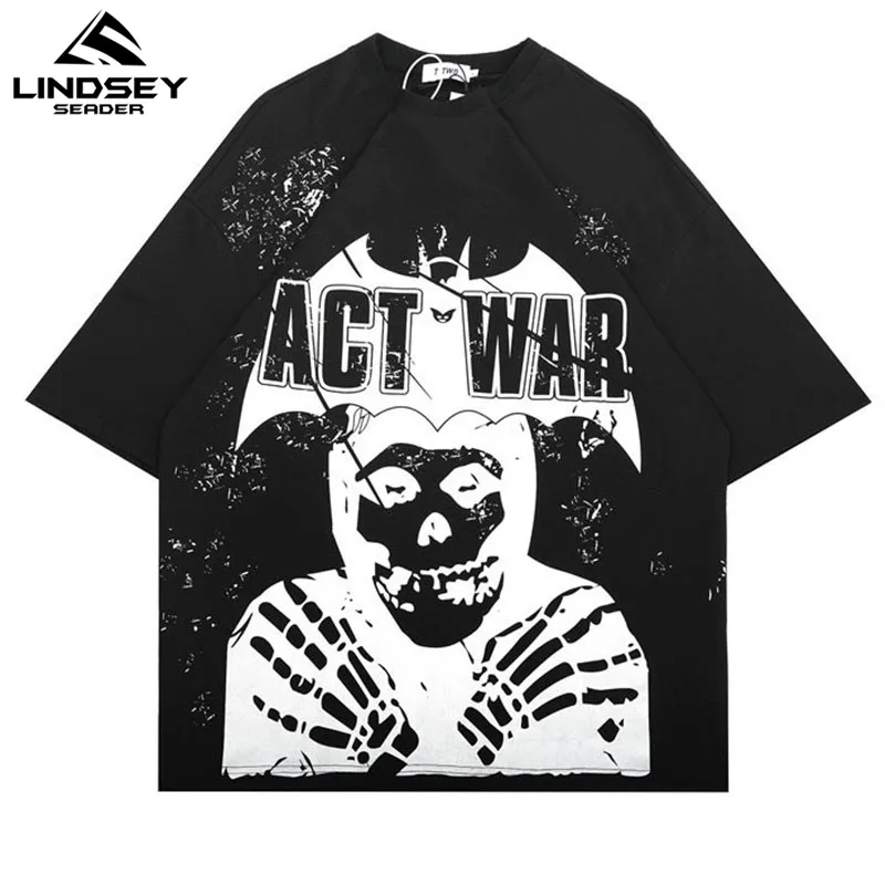 Футболка мужская с креативным принтом в стиле хип хоп|Мужские футболки| |