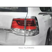 car styling abs chrome taillight cover trim tail light frame sticker for toyota land cruiser lc200 200 accessories 2016 2020
