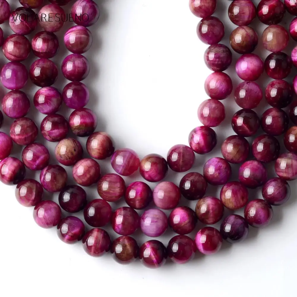 

Розово-красный тигровый глаз бусины, тигровый глаз камень ювелирных изделий из натурального камня, круглые бусины Spacer Бусины для изготовле...
