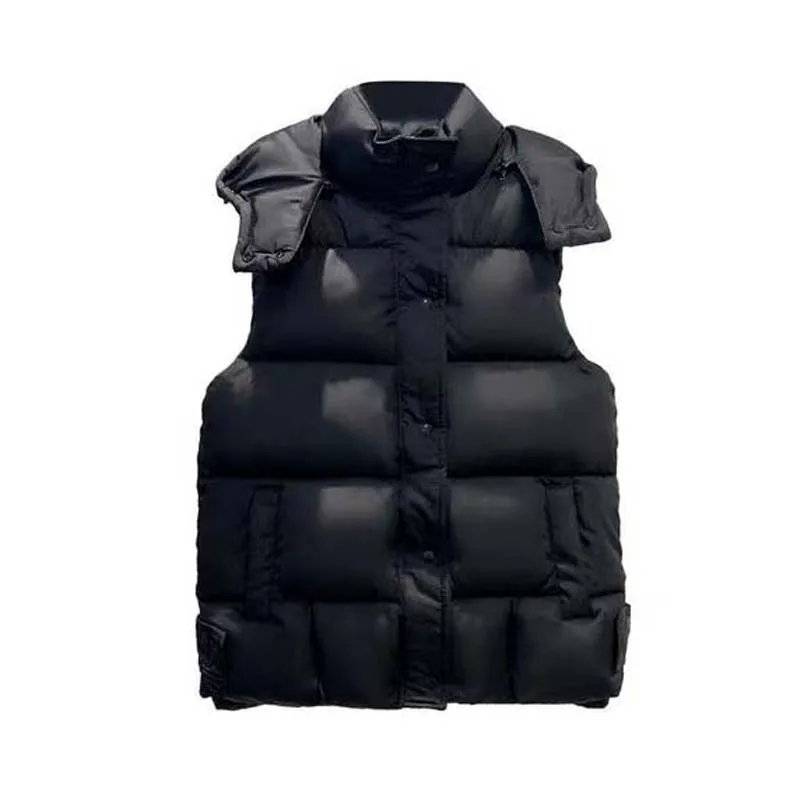 

Parkas Women's Plus Size Short Dadded Vest Coats 2020 Winter Cotton-Padded Splicing Hooded Turtleneck Warm Waistcoat Vests Woman