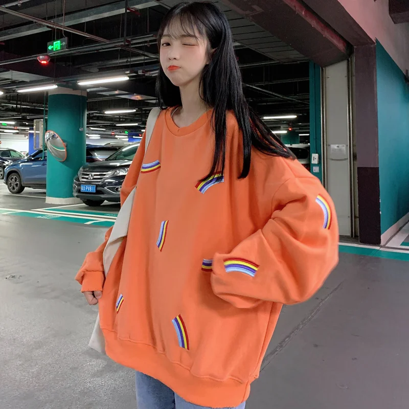 Oversize Sweater Women 's Spring and Autumn Loose Korean Style Idle Style Bf Thin Salt Style Early Autumn Super Popular Cec Rac