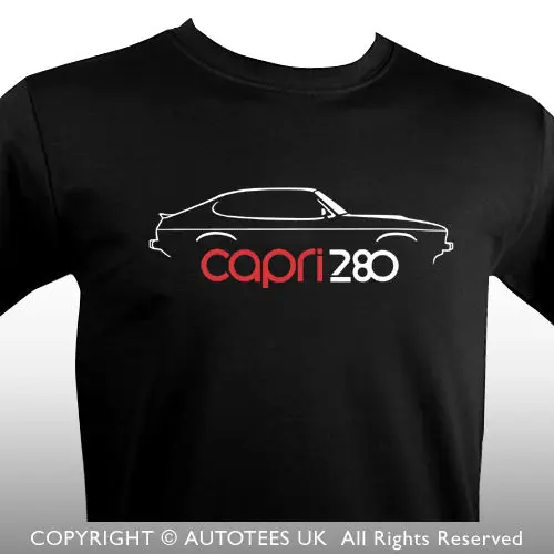 

Hot Sale 100% cotton America CAPRI MK3 280 BROOKLANDS 80s INSPIRED CAR T-SHIRT Tee shirt