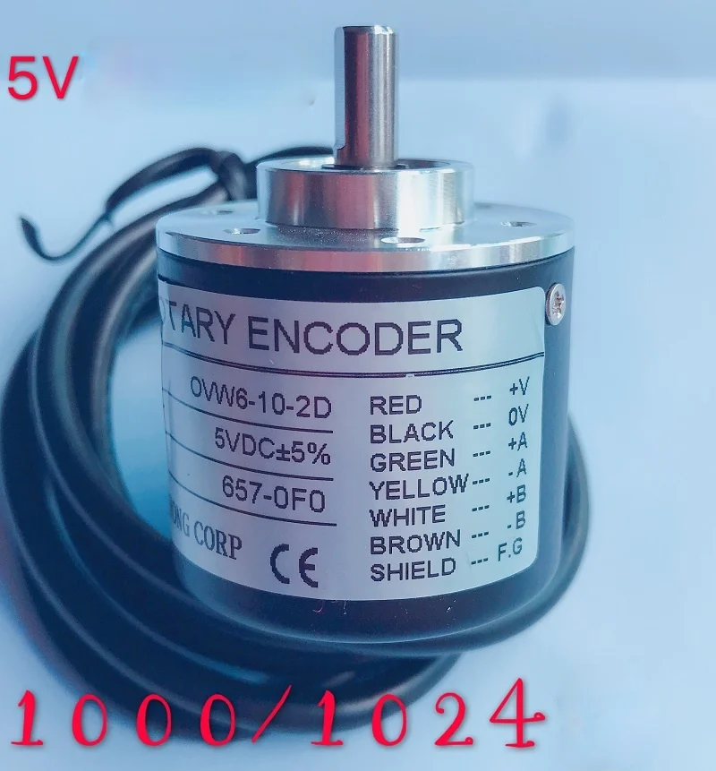 5V Long Line Drives TTL Differential Output Incremental Rotary Encoder OVW2 Series 1000 Pulse 1024 | Дом и сад