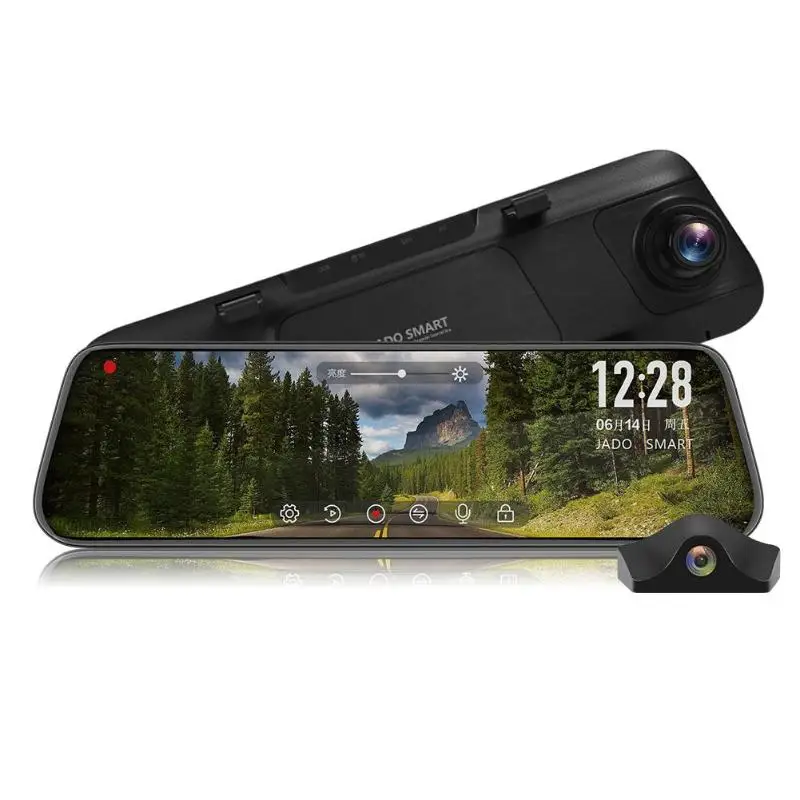 JADO D230 поток медиа зеркало заднего вида DVR камера ADAS Dash Cam 9,3" ips сенсорный экран Full HD 1080P видеорегистратор ночного видения - Название цвета: A650 With Camera